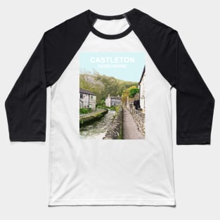 Castleton Derbyshire Peak District Baseball T-Shirt